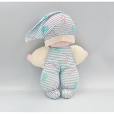 Doudou poupée chiffon bleu blanc rayé noeuds COROLLE - 35479