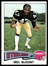 1975 Topps Football #12 Mel Blount Rookie Card EX/EXMT HOF Pittsburgh Steelers. rookie card picture