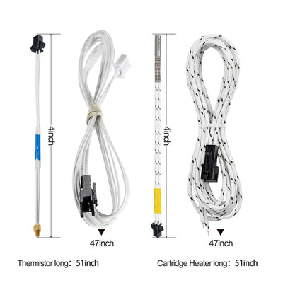 Ender-3 M3 Stud Thermistor Replacement: 1.3m High Temp 3D Printer Thermistor ...