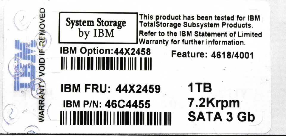 IBM 44X2459 1TB/ 7.2K SATA DDM - Image 2 of 4