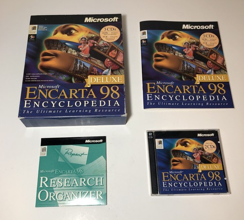 Microsoft Encarta 98 Encyclopedia CD Package for Windows 95 Complete in Box - Picture 2 of 16