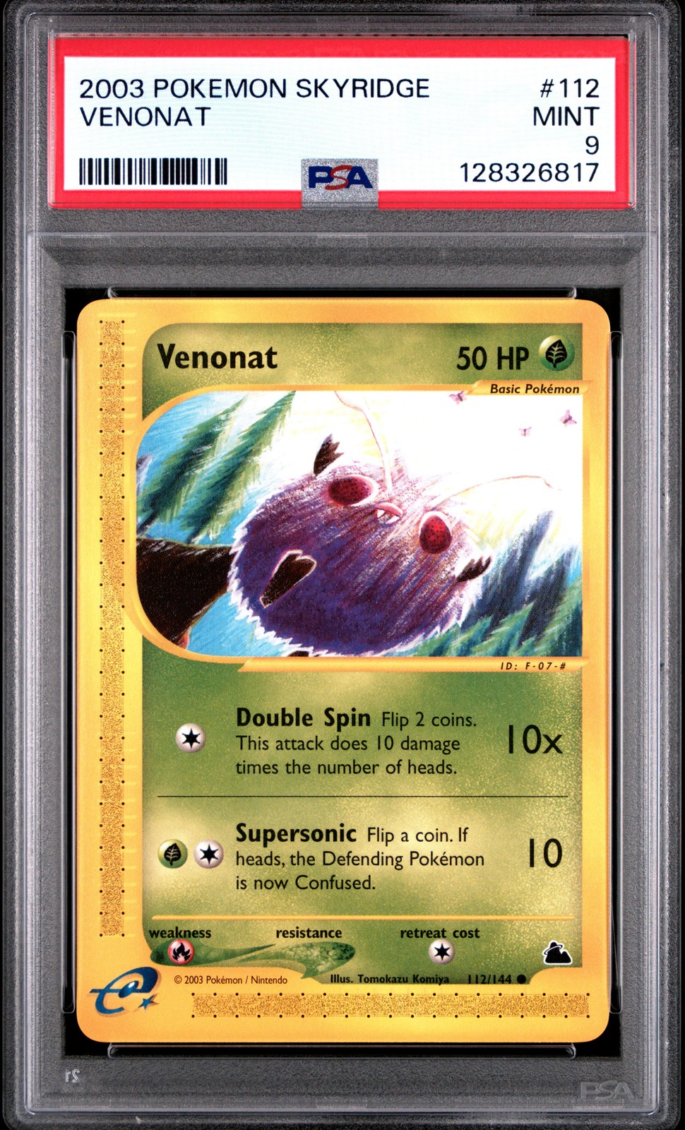 2003 POKEMON SKYRIDGE #112 VENONAT PSA 9