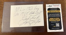 Jim Taylor Green Bay Packers Signed Auto Testimonial Index Card JSA