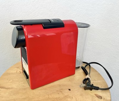 Nespresso Essenza Mini Coffee Machine, Red, Used - Missing Drip Tray