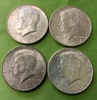 1964 Kennedy Half Dollars, Lot of 4 90% Silver Coins