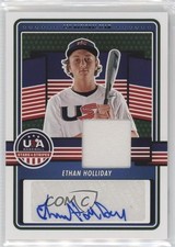 2023 Panini USA Baseball Stars & Stripes Materials Ethan Holliday Auto 07lk