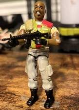 Vintage 1986 G.I. GI Joe Roadblock Road Block Heavy Machine Gunner W/ Gun