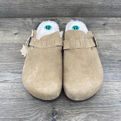 Cuchionaire size 12 Color Tan Cushionaire Women Suede Leather Shearling Lined Clogs Tan  main image 3