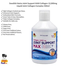 Swedish Nutra Joint Support MAX Collagen - Liquid Joint Collagen Complex 500ml