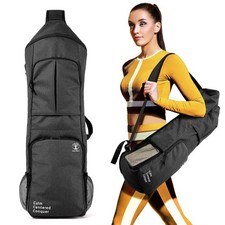 Yoga Mat Bag Carrier - Large Pockets  Water Bottle Holders. Yoga Backpack Fi...