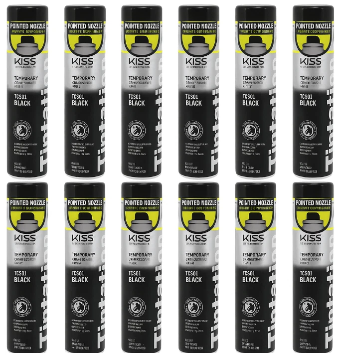 Kiss Tintation Temporary Color Spray Black 2.82 Ounce - Image 4 of 4