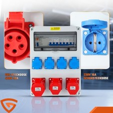 Baustromverteiler Wandverteiler Starkstrom Industrie Stromverteiler CEE mit FI