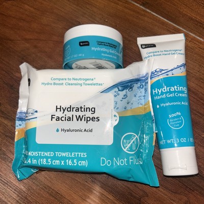 B-Pure Hydrating hand Gel -face Gel cream  with Hyaluronic Acid & Facial Wipes