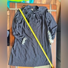 Ignite evenings New York navy size 14 dress knee length pearl arm design bridal