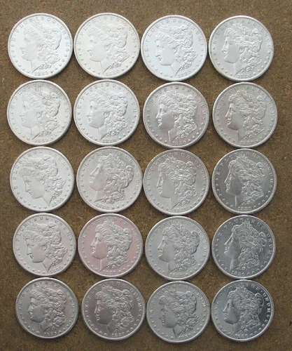 ORIGINAL ROLL 1880-S MORGAN SILVER DOLLARS   CH/GEM BU