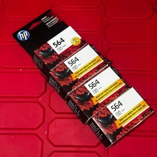 Lot of 4 Genuine HP 564 Photo Printer Ink Cartridge - Photosmart New - Dec 2024