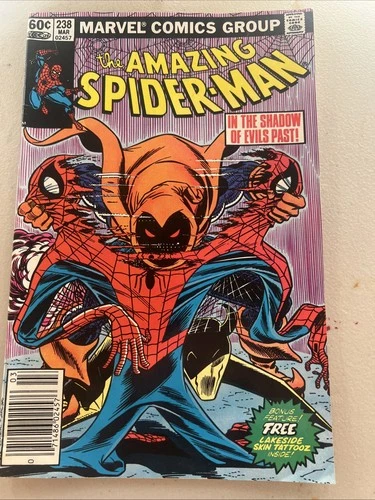 The Amazing Spider-Man #238 Newsstand Variant  W/ Tattoos VF+-NM D1