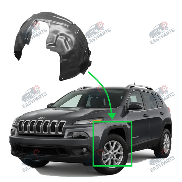 Radlauf StoßStange Locaro Vorne Links FüR Jeep Cherokee 2014 - 2018-image