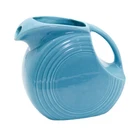 Fiesta Made In USA Vintage Fiestaware Turquoise Large Disc Water Pitcher Ceramic