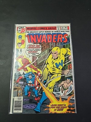 Invaders #35 Comic Book Sub-Mariner, Captain America, Human Torch