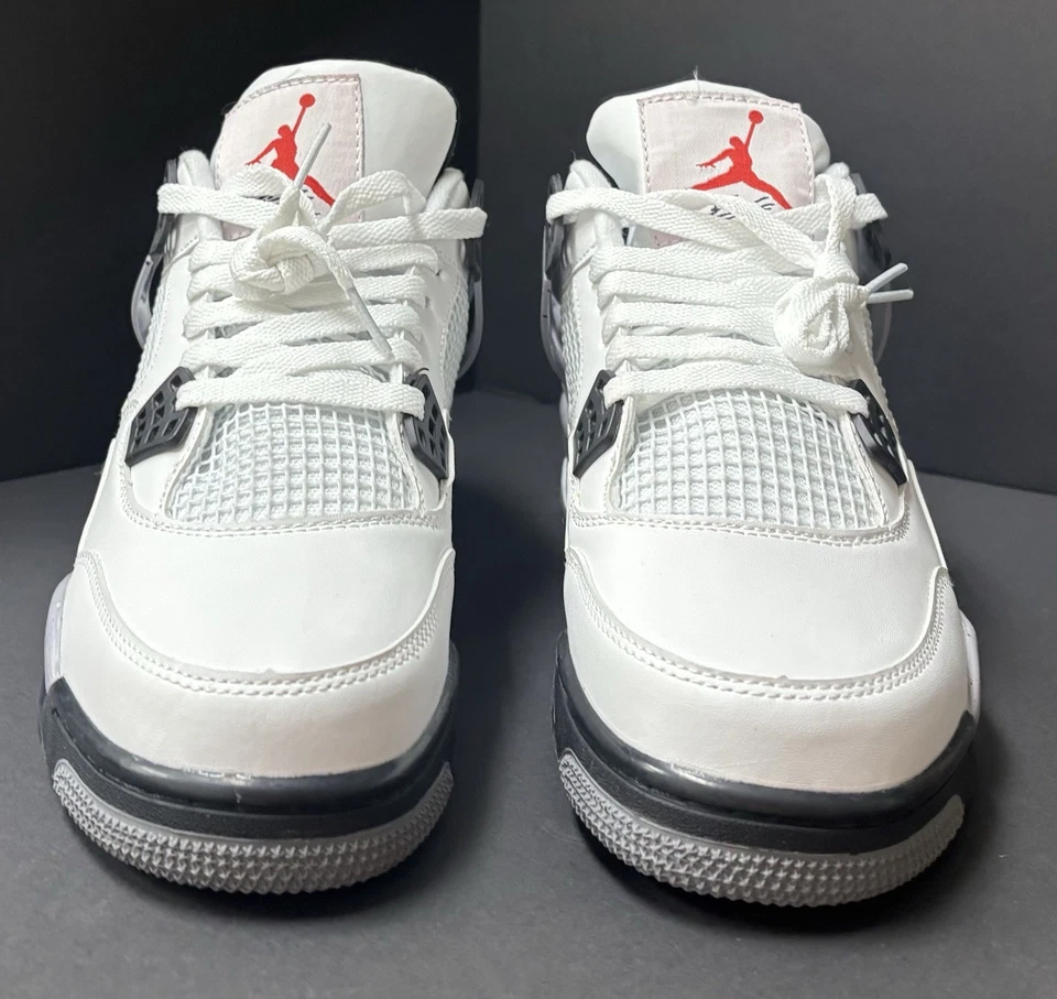 Nike Air Jordan 4 Blanco Cemento Hombre Zapatilla Talla 10 ¡Envío Gratis! ¡Nuevo! Foto 4 de 4