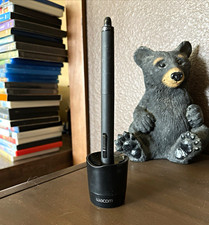 Wacom Digital Stylus Pen w/ Desk Stand Holder Replacement Nibs, Black