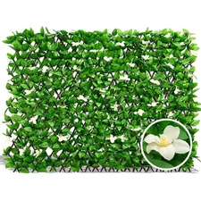 Expandable Fence Privacy Screen for Balcony Patio Outdoor Faux Ivy Fencing Panel