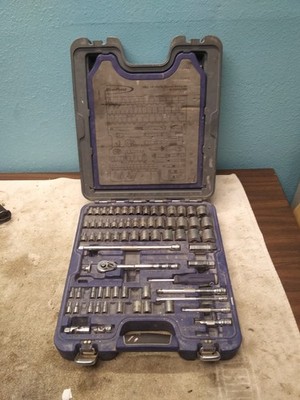 Blue-Point 100pc 1/4'' +3/8'' Dr.General Service Set BLPGSSC100B INCOMPLETE