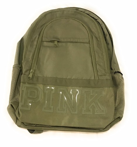 Victoria Secret PINK Colligate Backpack. Green Logo - Picture 3 of 4
