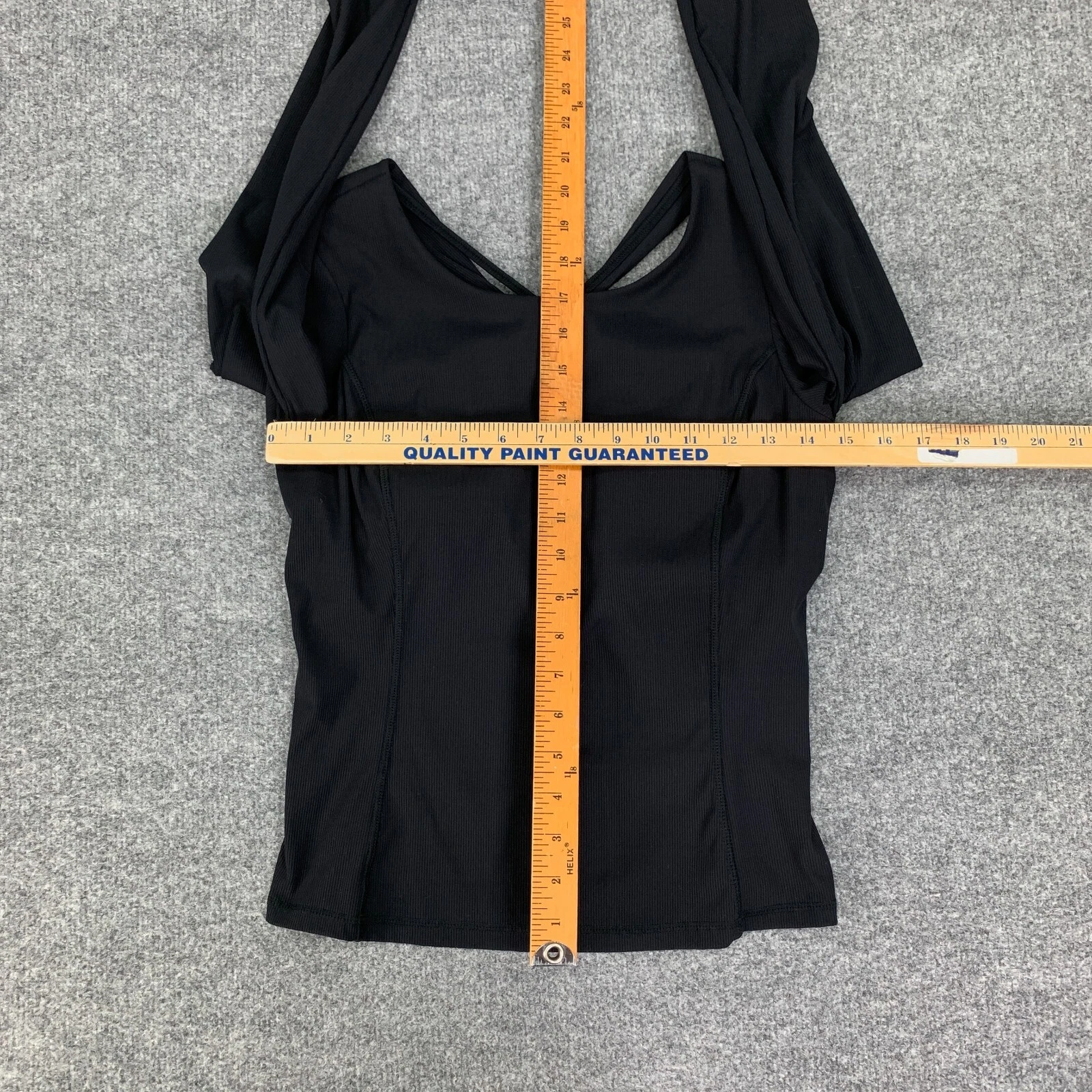 sweaty-betty ribbed strappy back long sleeve padded shirt