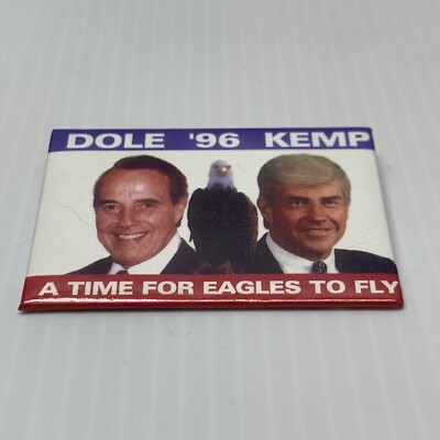 1996 Dole Kemp White House Presidential Campaign Button 1996 Election KG
