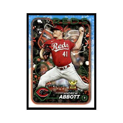 Andrew Abbott Rookie 2024 Topps Holiday #H82 Cincinnati Reds Baseball Card NM