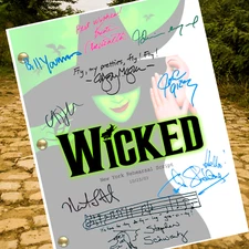 Wicked Broadway Musical Script Signed Autographed Reprint 123 Pages
