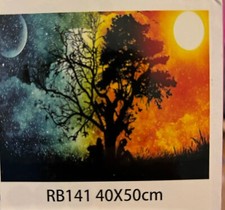 DIY Diamond Painting, Paint by numbers kit, adults/ kids on canvas day night