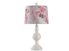 StyleCraft Poly 27 in. White Table Lamp