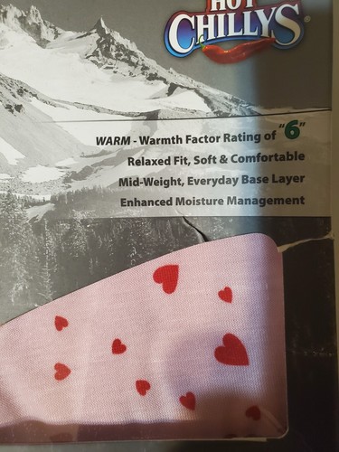 Hot Chilly's Youth Pepper Skins Base Layer Bottom Pink Hearts - Size XLG - NIP - Picture 4 of 6