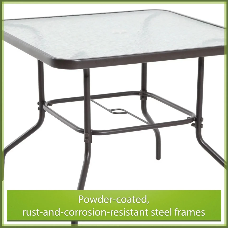 Juego De Comedor 4 Sillas y Mesa Con Sombrilla Para Exterior Patio Set En Oferta Foto 4 de 4