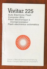 VIVITAR FLASH 225 INSTRUCTION BOOK/21752