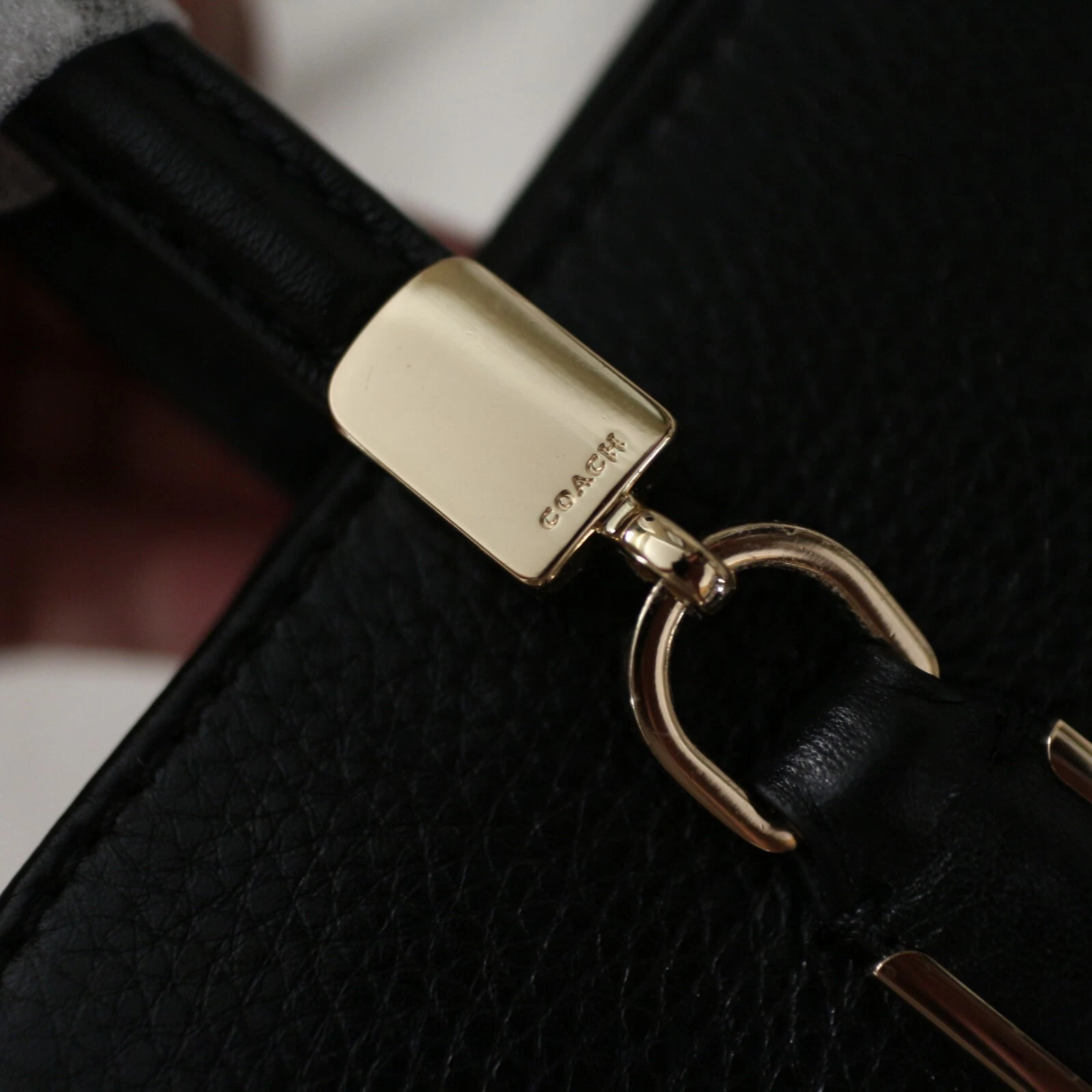 Borsa a tracolla Coach Madison Kimberly in pelle nera nuova con etichette nuova $398