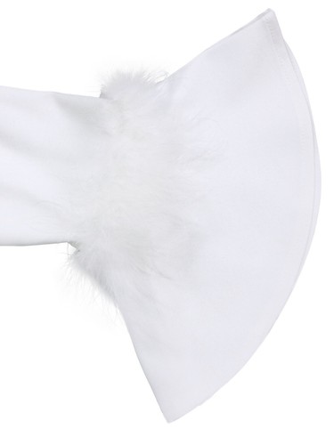 Semi Glockenärmel Sexy V-Ausschnitt Formell Kirche Kleider für Damen Bischof Midikleid - Bild 28 von 60