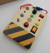 POLKRANE Busy Board LED Light Sounds Switches Sensory Learning Toy Toddlers Plug