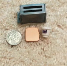 Vtg Barbie doll toaster bread slice toast grape jelly food kitchen EUC 