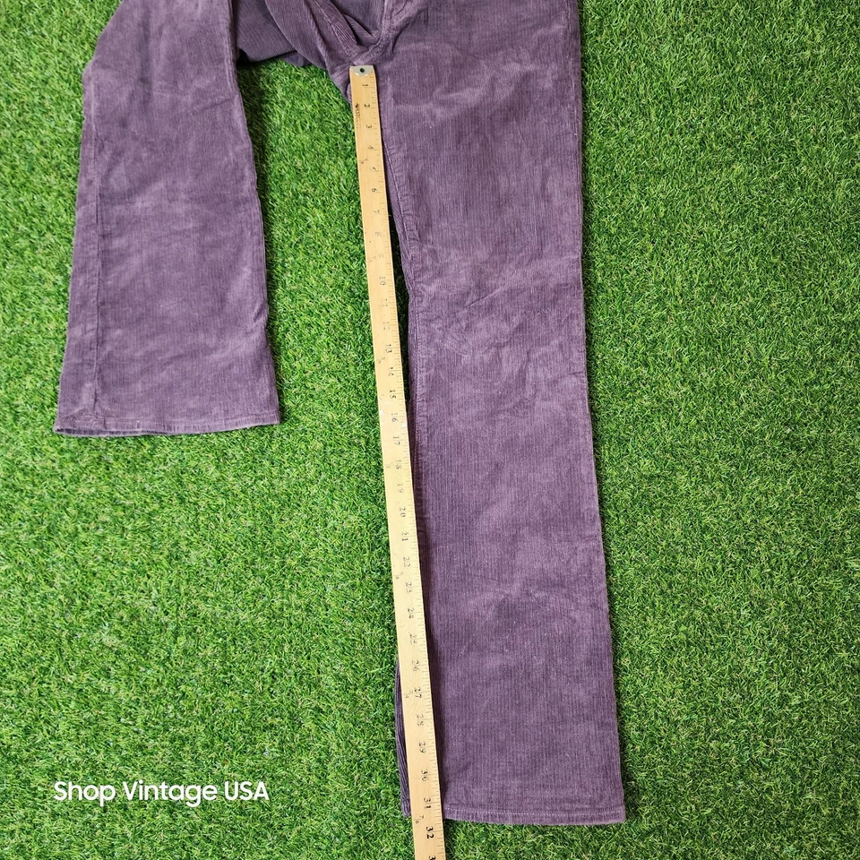 Pantalones Big Star Mujer 29R Púrpura Pana Corte Bota 30x31 Botón Donut EE. UU. Foto 3 de 4