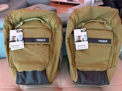 SET OF 2 Thule Paramount - Hybrid Bike Pannier & Backpack 26L Nutria color