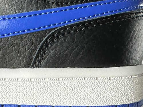 NIB Jordan 1 Mid 3Y (PS) Black Hyper Royal Blue White Sneaker Shoe 640734-068 - Picture 10 of 13