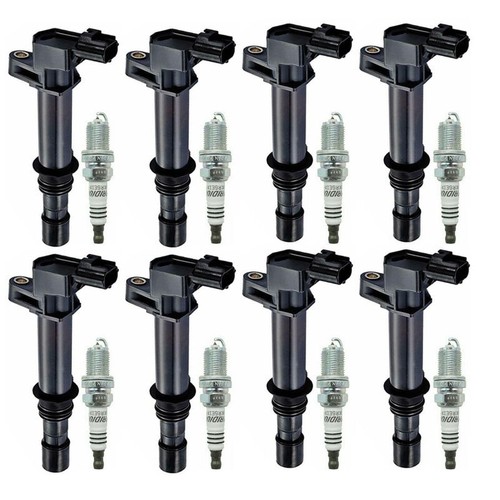 8X Ignition Coils + 8X Spark Plugs Set for Dodge Ram 1500 Jeep