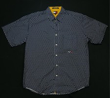 Rare VTG TOMMY JEANS Small Flag Stars All Over Print Button Shirt 90s Hilfiger L