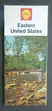 1965 Eastern United States road map Shell oil early interestate