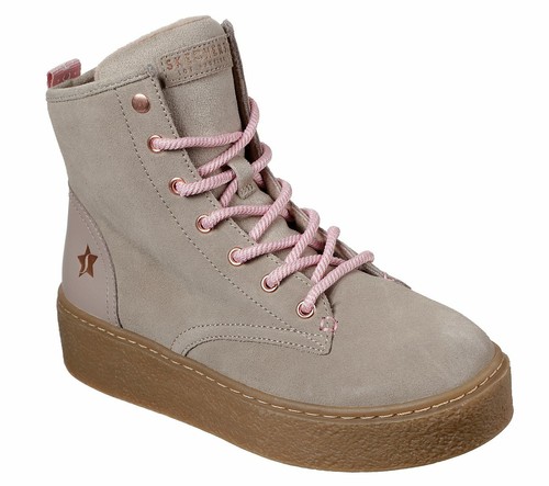 SKECHERS CHELSEA PUNK ST HIGH MEMORY FOAM WOMEN BOOTS SHOES TAUPE/GUM SIZE 9 NEW - 第 1/6 張圖片