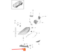 PORSCHE 718 CAYMAN 982 Zusatzleuchte vorne rechts 982953042C NEU ORIGINAL